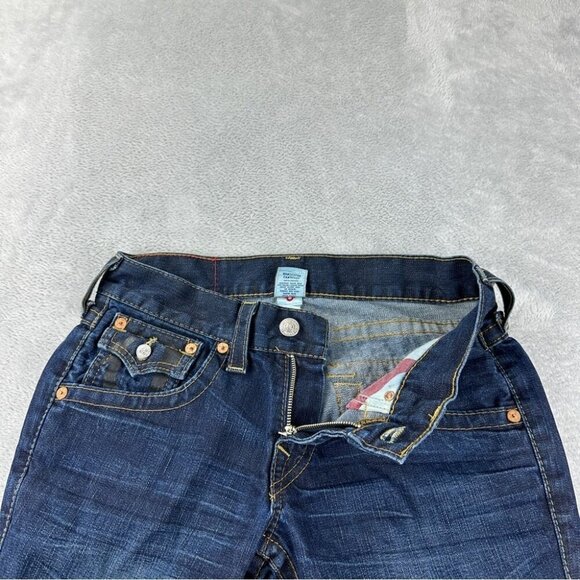 Vintage True Religion Men's Size 30x33 Embroidered Flared Jeans Made in USA - Picture 9 of 13